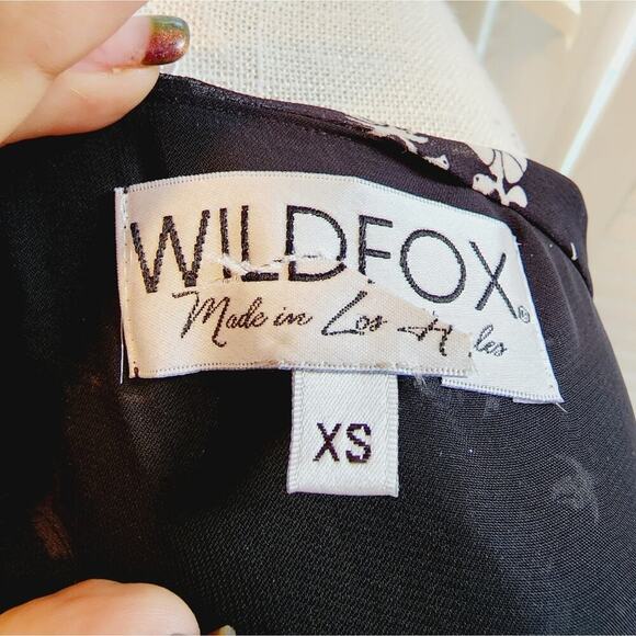 WILDFOX WRAP FLORAL DRESS SIZE XS - Picture 8 of 9